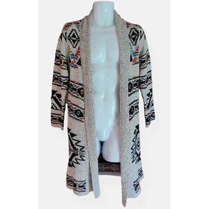 Anthropologie Northern Angel Sweater Open Cardigan Women's S Aztec Southwestern